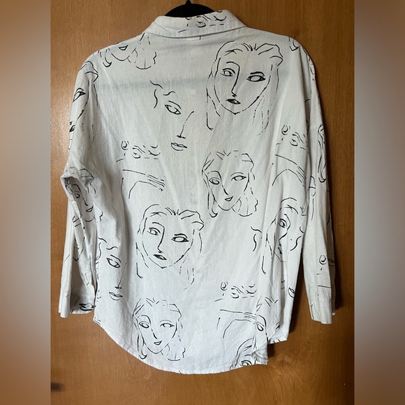 Abstract Face Button Down - Picture 7 of 10